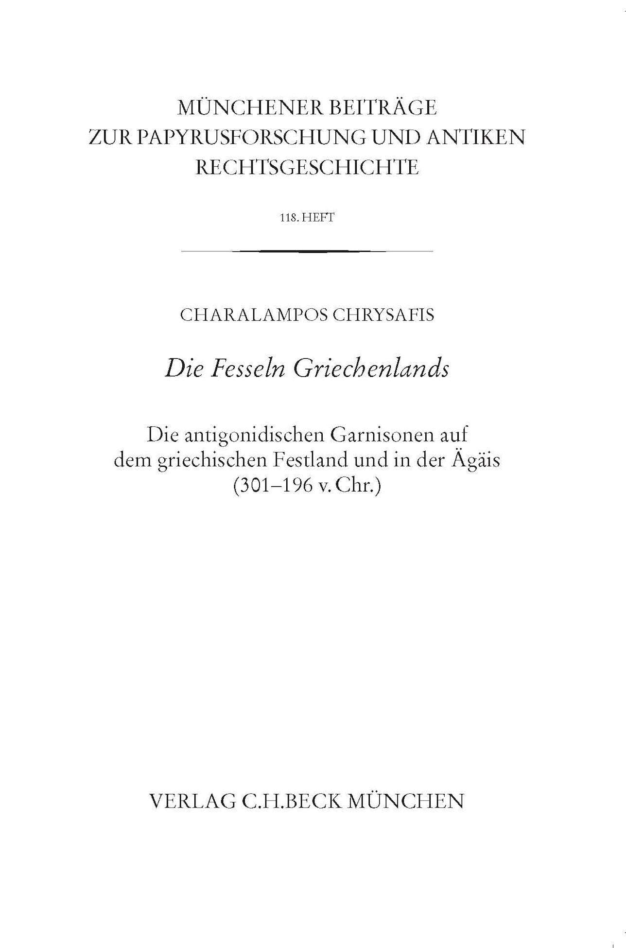 c-h-beck-m-nchener-beitr-ge-heft-118-paperback-die-fesseln-griechenlands-antigon image 1