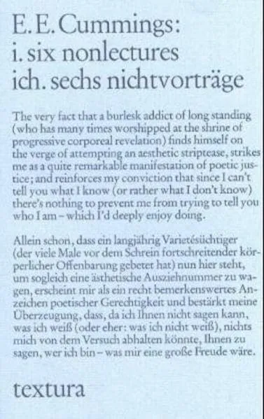 c-h-beck-i-six-nonlectures-ich-sechs-nichtvortr-ge-textura-zweisprachig image 1