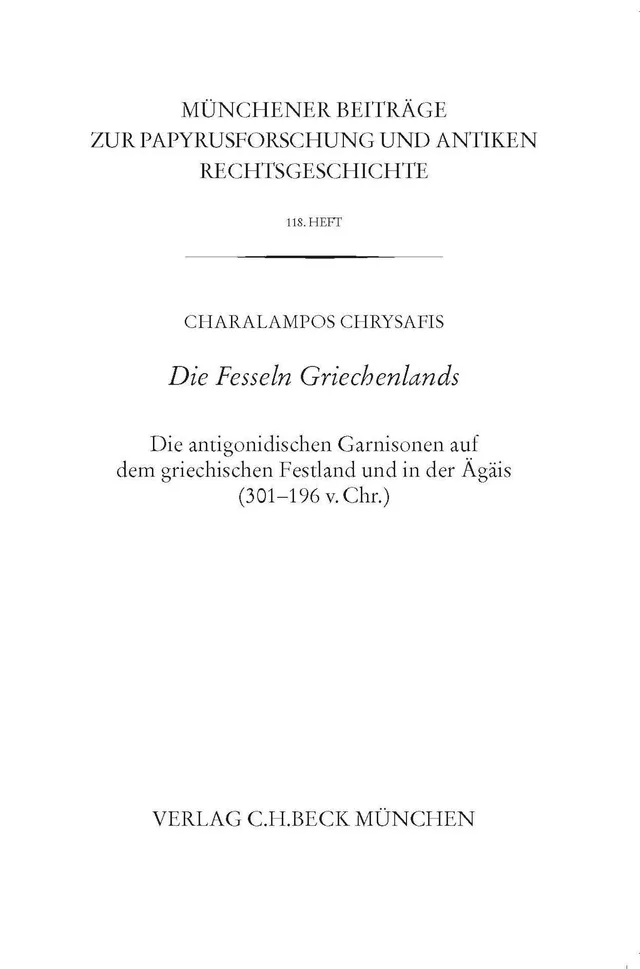 c-h-beck-m-nchener-beitr-ge-heft-118-paperback-die-fesseln-griechenlands-antigon image 1